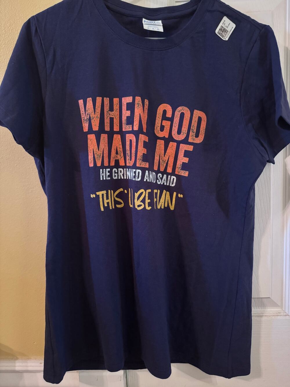 When God made me… T-Shirt size Adult Medium